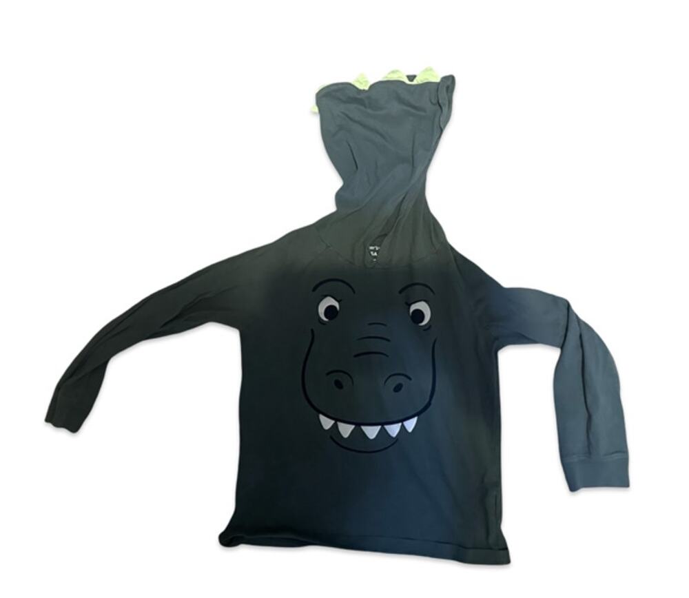 Carter's  Dinosaur Hooded Shirt Size 5T Green Long Sleeve